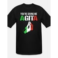 thumbnail image 2 of Camiseta gráfica de manga corta para hombre, divertida, negra, con argot italiano, Agita-1420. Ideal para adultos, hombres, mujeres, adolescentes, jóvenes y tiempo libre., 2 of 7