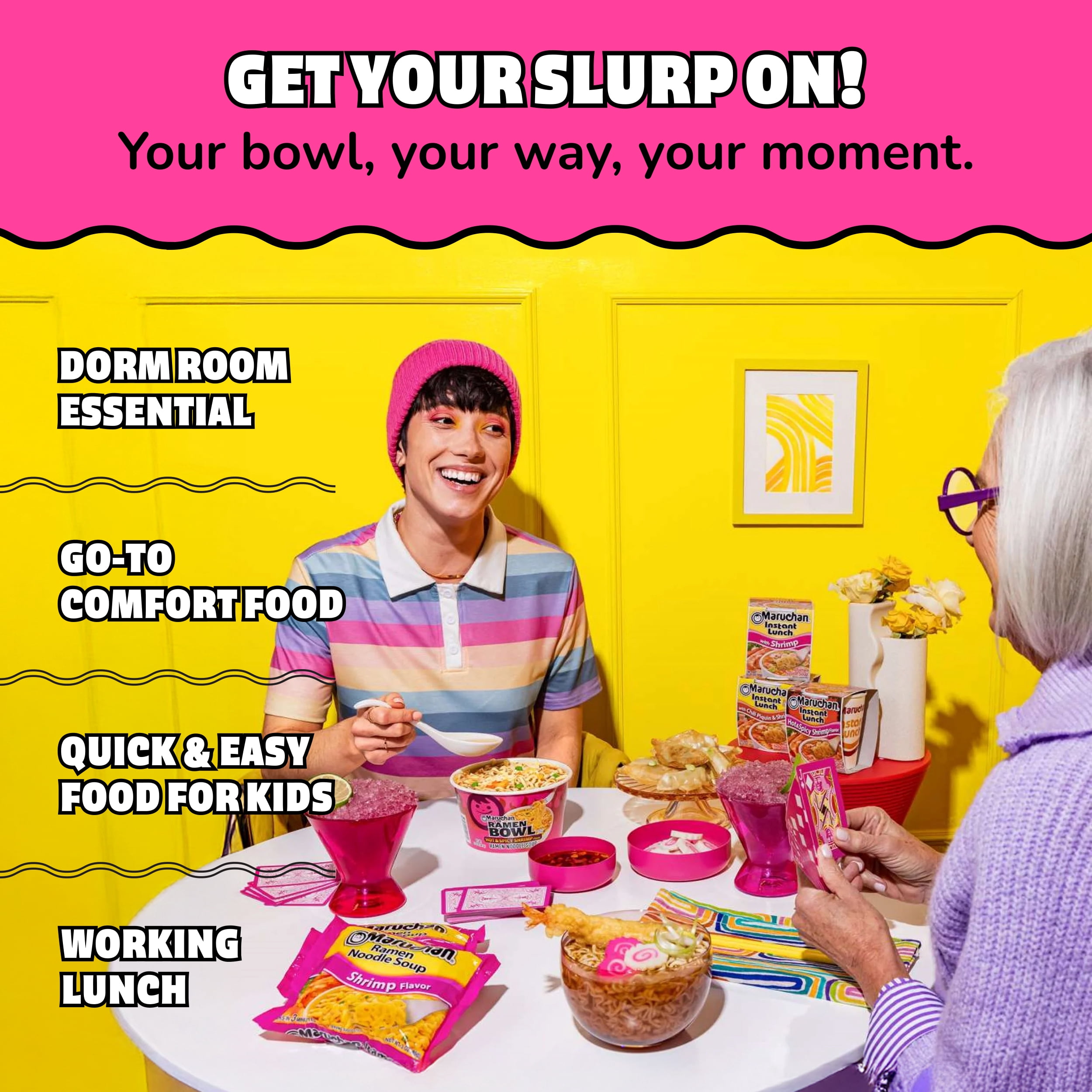(12 pack) Maruchan Ramen Noodle Soup, Shrimp Flavor Instant Noodles, 3 oz