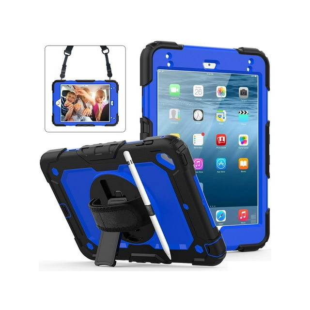 Étui pour iPad Mini 5, Étui pour iPad Mini 4, Support Antichoc Robuste, Étui de Protection Mini avec Protecteur d'Écran, Porte-Crayon, Poignée, Sangle pour iPad Mini 7,9 5e Gén / Mini 4e Génération