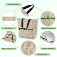 thumbnail image 3 of WOBOGO Brown Lovely Teddy Bear Tote Bag for Students Birthday Gifts for Book Lovers Can be Used for Piano Lesson Pack Field Trips, 3 of 7