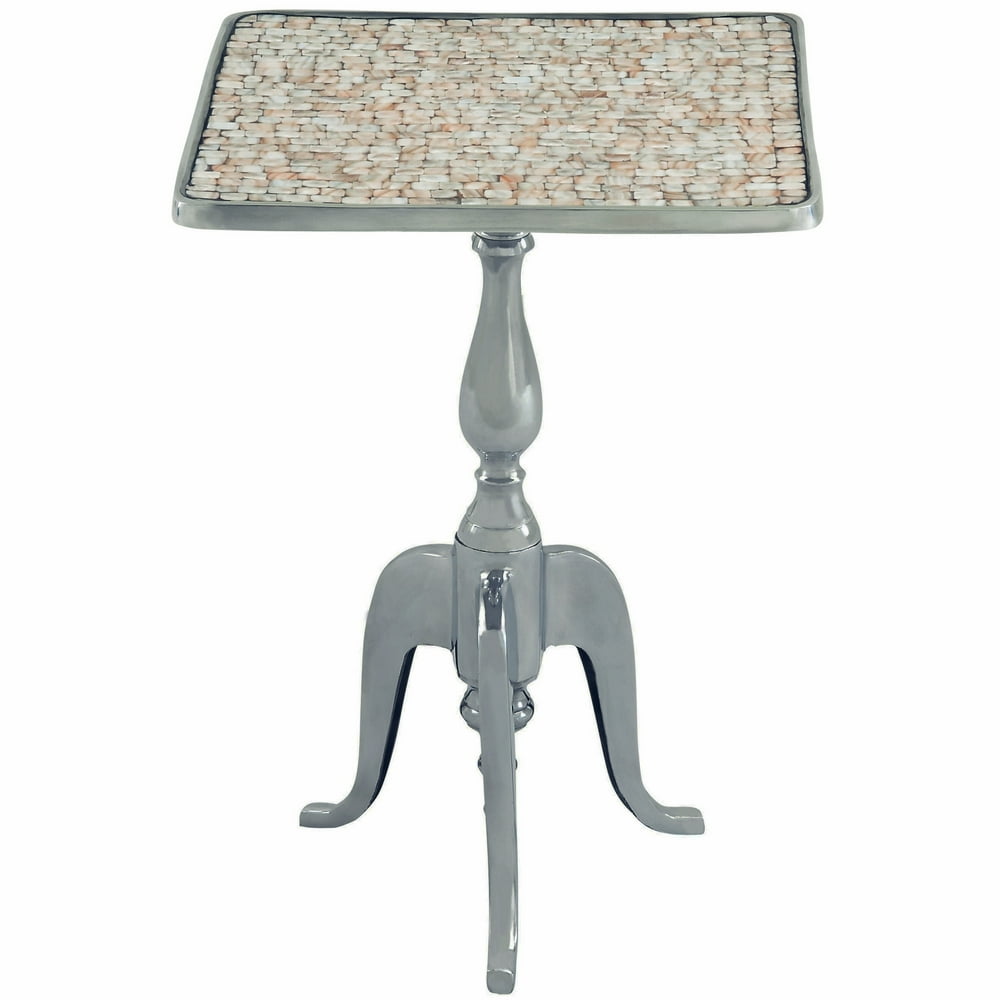 Urban Designs Aluminum Mother of Pearl Inlay Accent TableColorMother