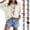 #03 Beige, variant on Women's Bohemian Crochet Top with V-Neck, Summer Beach Hollow Crochet Cover-Up 3/4 Sleeve Casual Tops,M,#03 Pink