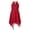 Burgundy, variant on iiniim Girls Halter Neck High-Low Junior Bridesmaid Pageant Formal Floral Lace Party Ball Gown Dress
