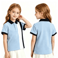 thumbnail image 3 of Kids' Athletic Polo Shirt Quick Dry Collared School Top Campus Sportswear Clothing, 3 of 3