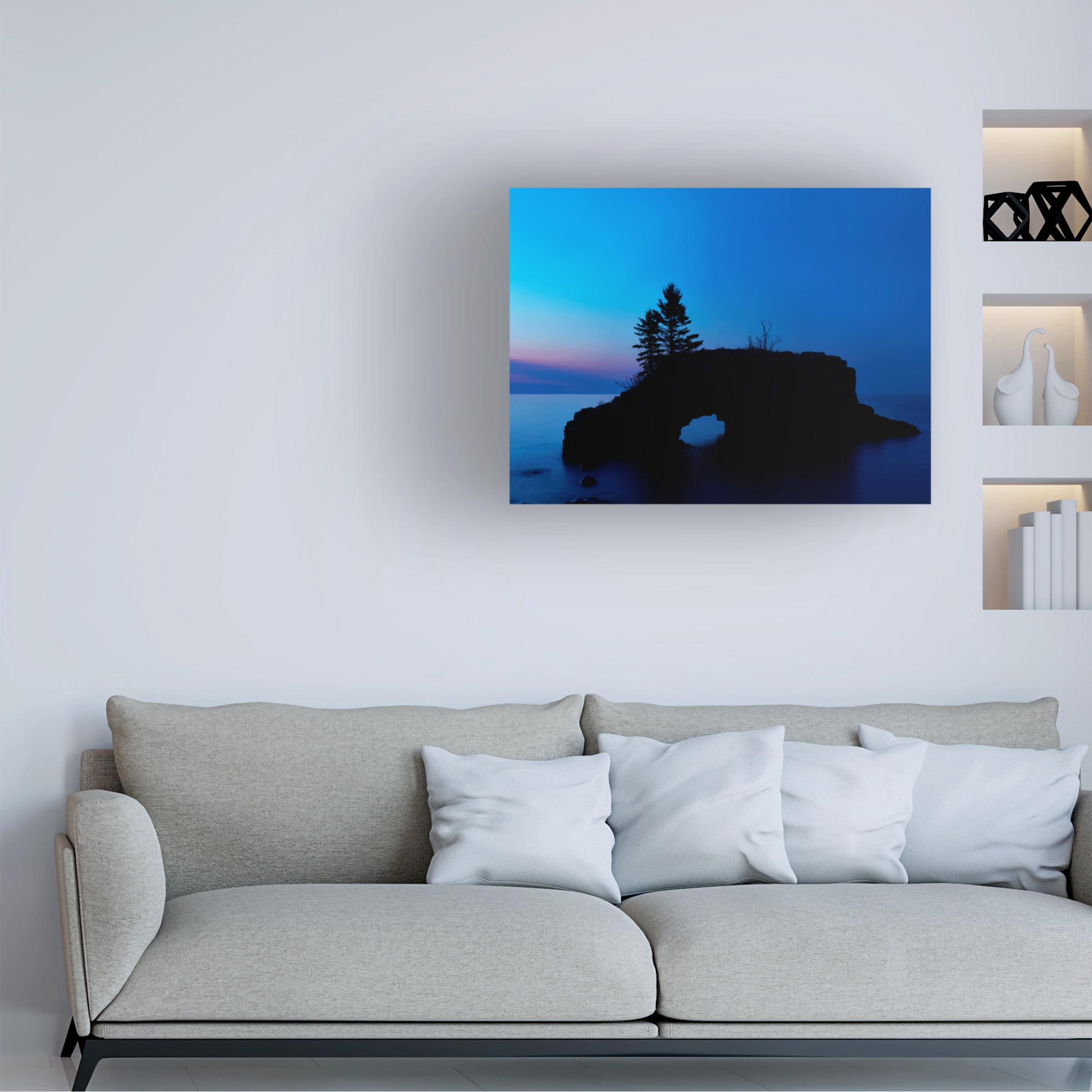 James McLoughlin 'Lakescape XI' Canvas Art