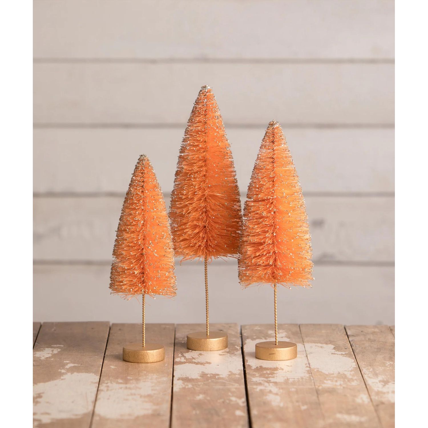Bethany Lowe Electric Orange Halloween Trees, Set Of 3