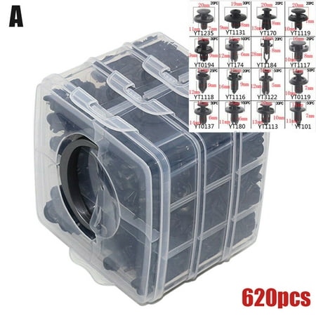 

620pcs Auto Clips Car Body Retainer Assortment Clips Car Trim Fasteners Gate Handle Rod Clip