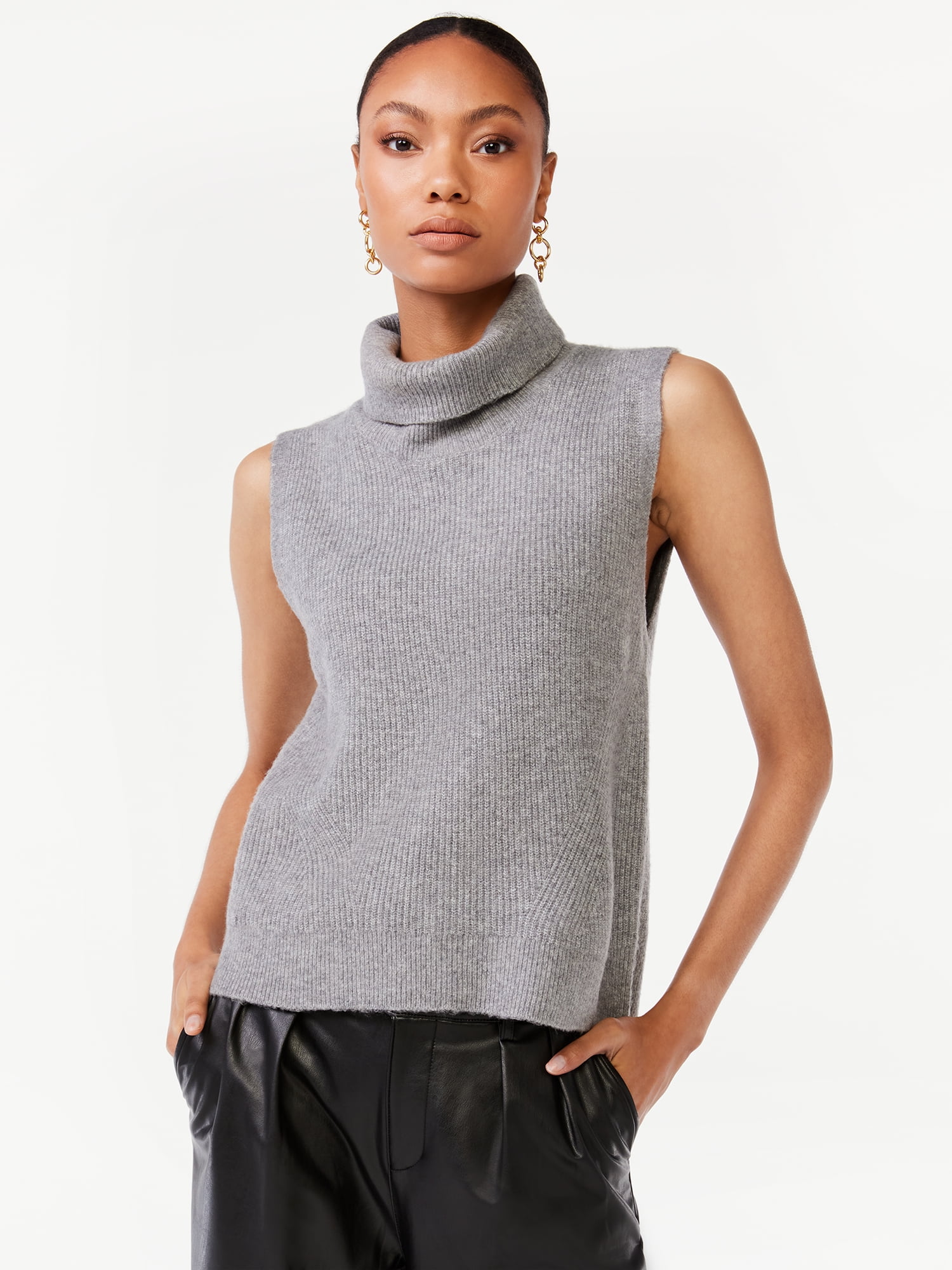 Sleeveless Turtleneck Sweater - Walmart 