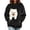 Black, variant on Women Fluffy Fleece Pomeranian Pocket Graphic Hooded Tops, Drawstring Loose Long Sleeve Pullover Sweatshirts, Solid Warm Relaxed Spring Fall Winter Daily Casual Fashion Blouses(Beige,M)