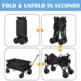 thumbnail image 5 of Yesfashion Heavy Duty Collapsible Wagon Cart, Large Capacity Beach Wagon Camping Cart with All-Terrain Wheels & Adjustable Handle, 5 of 10