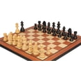 thumbnail image 5 of German Knight Staunton Chess Set Ebonized & Boxwood Pieces with Molded Edge Mahogany Board - 3.75" King, 5 of 6