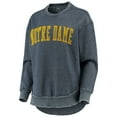 thumbnail image 2 of Women's Pressbox Navy Notre Dame Fighting Irish Vintage Wash Pullover Sweatshirt, 2 of 3
