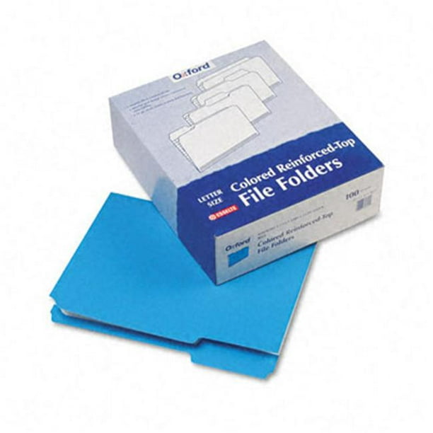 Pendaflex R15213BLU Dossiers de Fichiers Renforcés à Deux Plis- 1/3 Coupe- Onglet Supérieur- Lettre- Bleu- 100/boîte