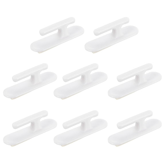 8Pcs Blind Cord Holder, Adhesive Safety Wall Hook Pull Cord Cleats, White