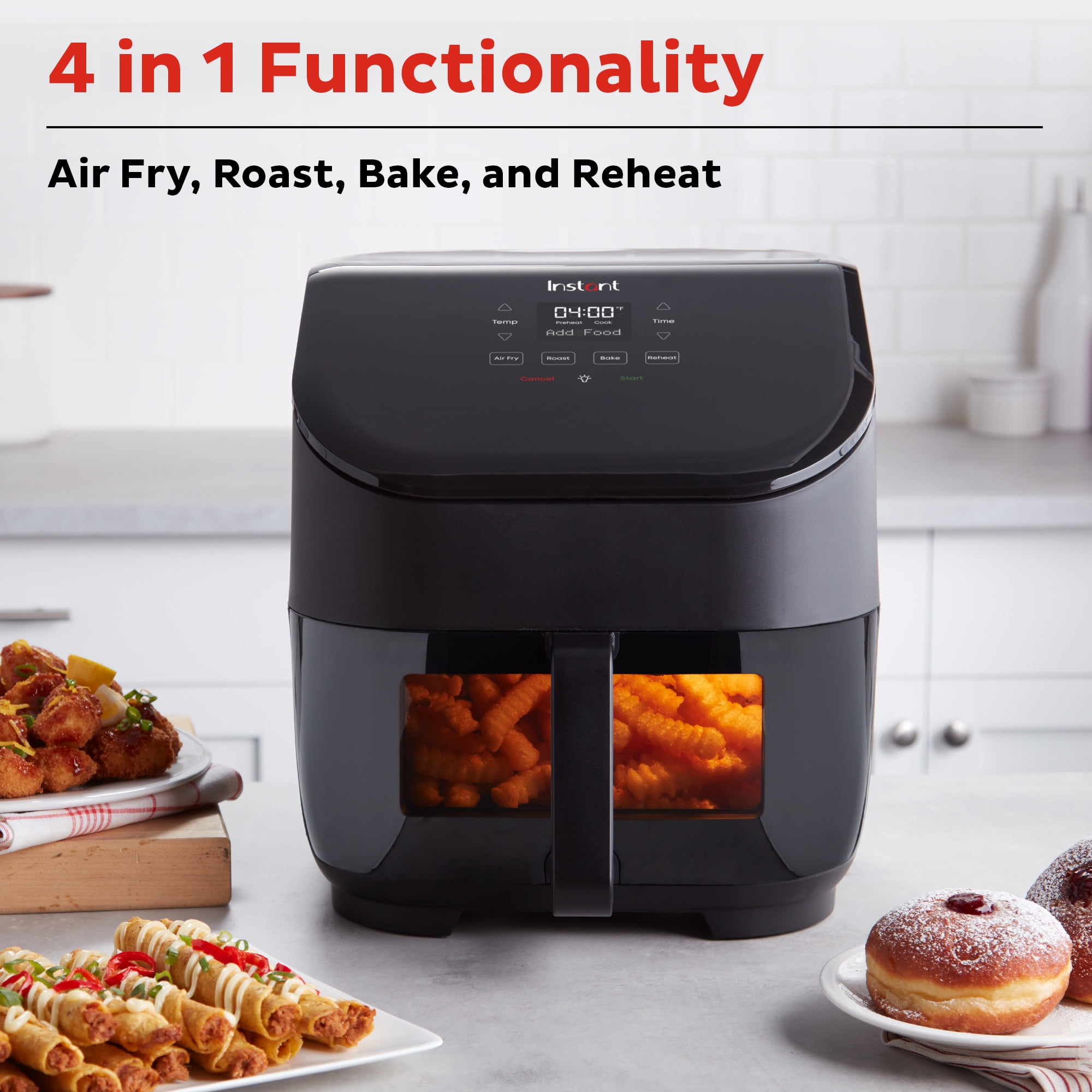  Instant Pot 5.7-QT Air Fryer Oven with Accessories, From the  Makers of Instant Pot, Customizable Smart Cooking Programs, Digital  Touchscreen, Dishwasher-Safe Basket, App with over 100 Recipes : Home &  Kitchen