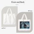 thumbnail image 2 of Yiaed Moon Wolf Warrior Print Fluffy Shoulder Bag Plush Bags Women Ladies Tote Bag Fluffy White Furry Purse Handbag for Autumn and Winter, 2 of 7