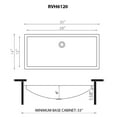 thumbnail image 3 of Ruvati 30 x 14 inch Gunmetal Black Stainless Steel Rectangular Bathroom Sink Undermount, 3 of 8