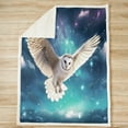 thumbnail image 2 of Owl Plush Blanket 3D Animal Printed Fleece Blanket for Sofa Bed Couch White Bird Decor Sherpa Throw Blanket Nature Theme Room Decor Fuzzy Blanket Twin Multi 27 Twin, 2 of 7