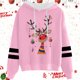 thumbnail image 2 of WILLBEST Sudadera con Capucha y Cordón Ajustable con Estampado Navideño Informal para Mujer XX-Grande, 2 of 3