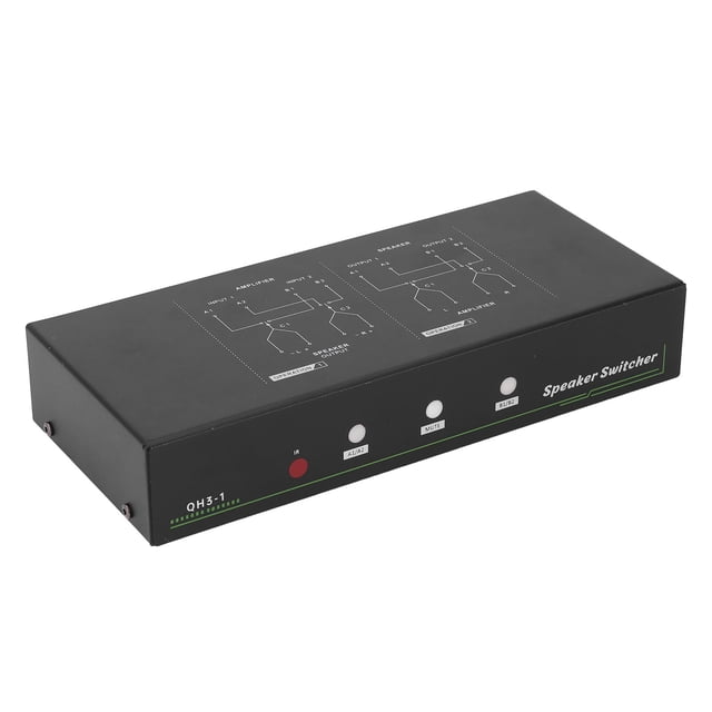 Manual Speaker Switcher, 1 Input 2 Output Or 2 Input 1 Output Speaker Selector with Remote Control
