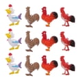 thumbnail image 1 of 12 Piezas de Simulación de Gallo, Pollo, Modelo Animal, Colección de Juegos, Huevos de Pascua, Decoración para Tartas, Suministros para Fiestas, Yotijar Figuras de pollo, 1 of 6