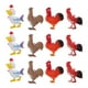 thumbnail image 1 of 12 Piezas de Simución de Gallo, Pollo, Modelo Animal, Colección de Juegos, Huevos de Pascua, Decoración para Tartas, Suministros para Fiestas, CUTICAT Figuras de pollo, 1 of 6