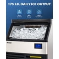 thumbnail image 3 of WILPREP Commercial Ice Maker 175lb Daily Production with 90pc Yield 78lb Storage, 3 of 11