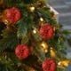 thumbnail image 4 of Bolas Navideñas Doradas Huecas - Juego de 6 Adornos de Plástico En Dorado, Blanco, Rojo y Caqui - Adornos Navideños de 6 Cm con Presillas para Colgar, 4 of 6