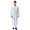 White, variant on Cotton Linen Muslim Robe for Men Arab Long Sleeve 1/4 Zipper Henley Kaftan Arabic Abaya Thobe Ramadan Middle East Cloth Shirt Gown with Embroidery and Pocket Size 3XL Khaki