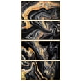 thumbnail image 4 of "Golden Veins Set" Crystallus Epoxy Coated Wrapped Framed Glossy Abstract Canvas Wall Art with Heavy Acrylic Crystal Shards Embellishments, Gold Foil Accents, 4 of 12