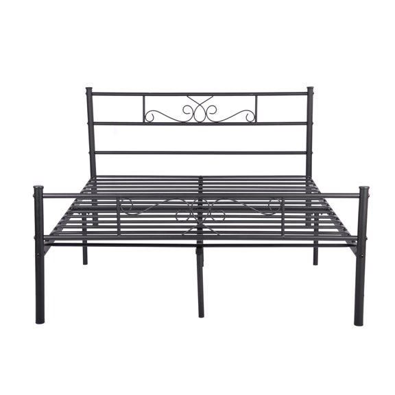 Cheerwing Easy Set-up Premium Metal Bed Frame Platform Box Spring Replacement with Headboard and Footboard, Multiple Sizes, Multiple Colors