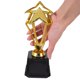 thumbnail image 3 of Trofeo de plástico con diseño de estrella hueca de 20,5 cm, dorado, premios de recompensa, concurso de decoración, premios de regalo, trofeo con base para ceremonia de reconocimiento, 3 of 6
