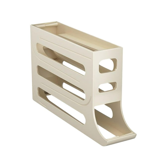 simhoa Plateau à Ufs 4 Niveaux pour 30 Ufs Distributeur d'Ufs Roulant pour Armoire Cuisines Garde-Manger