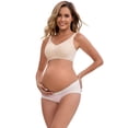 thumbnail image 5 of DARING DIVA Ice Silk Maternity Panties Under the Bump Briefs M 1 Pink 1 Beige, 5 of 6