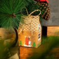thumbnail image 2 of Caja de dulces con forma de Casa de Navidad, 24 piezas, bolsas de regalo, cajas de embalaje de dulces de galletas DIY, decoración de fiesta, colgantes de árbol de Navidad, 2 of 4
