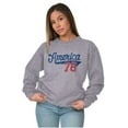 thumbnail image 5 of Vintage America 76 USA Patriot Sweatshirt for Men or Women Brisco Brands S, 5 of 6