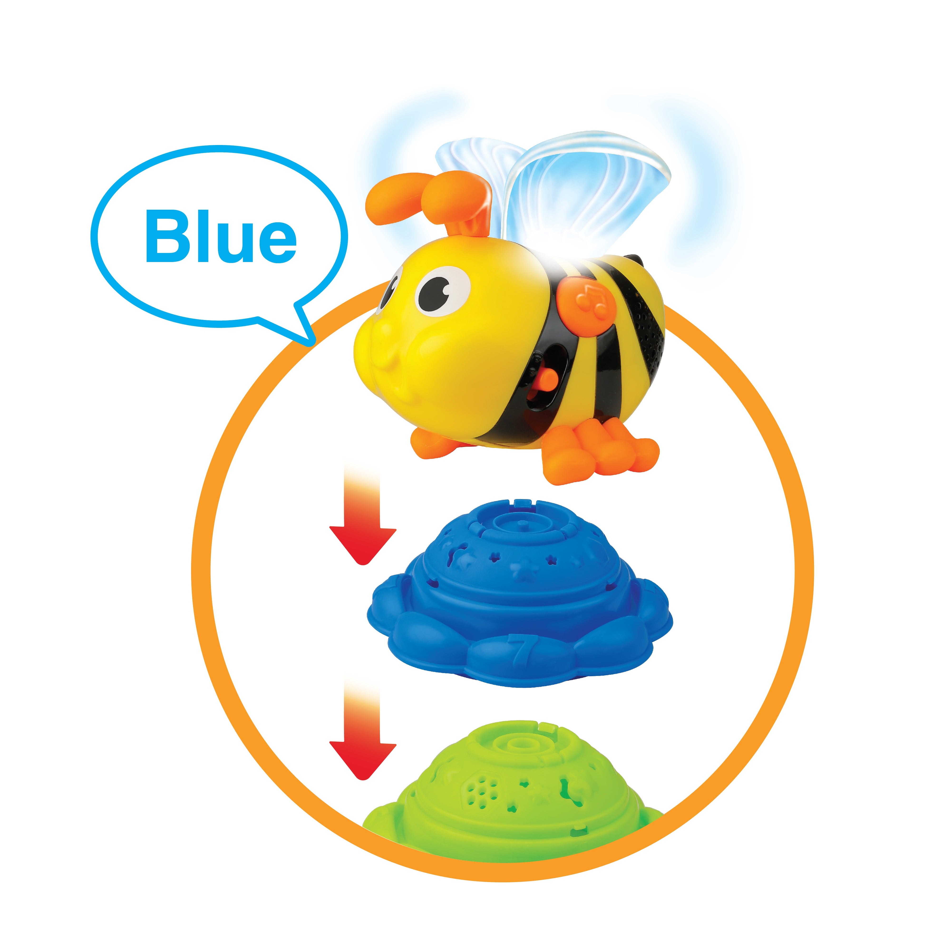 Winfun Stack 'n Learn Bee and Sunflowers Toy for Ages 6 Months and Up, 10 Pieces