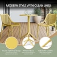 thumbnail image 3 of WestinTrends Playa 23.5" Outdoor Polypropylene Resin Round Patio Bistro Dining Table for 2, Yellow, 3 of 6