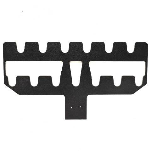 Boat Rod Holder Panel | 12 Slot 19 3/4 x 10 3/4 Inch Starboard Black