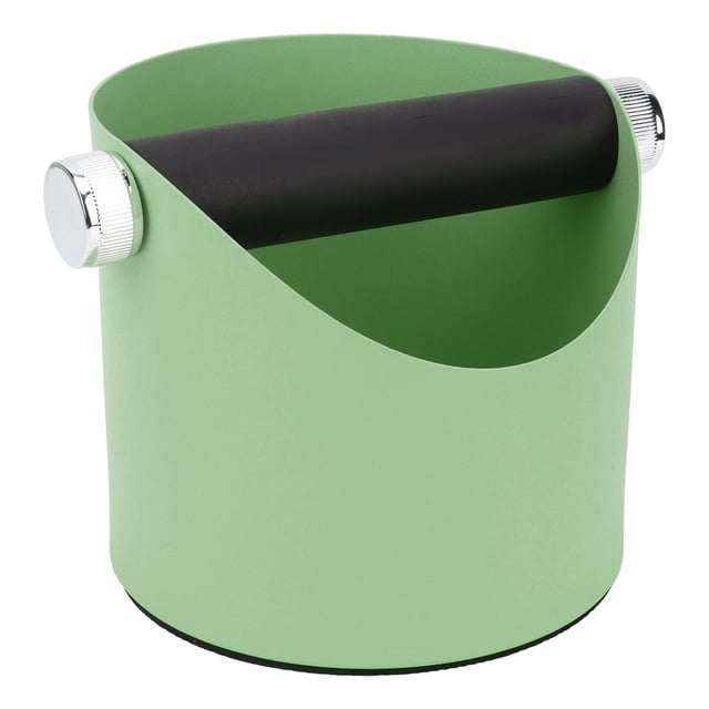 Coffee Machine Grounds Box, Coffee Knocking Slag Bucket Detachable Tap Bar Non Slip Base Bevel Mouth Design Low Noise Dishwasher Safe For Cafe Green