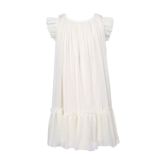 Richie House Girls' Multi-Layered Dress with Mesh Covering RH1946