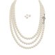 thumbnail image 1 of Set Collar Perlas Triple Aretes Zvezda Plata 0.925 Mujer crema Unitalla, 1 of 4