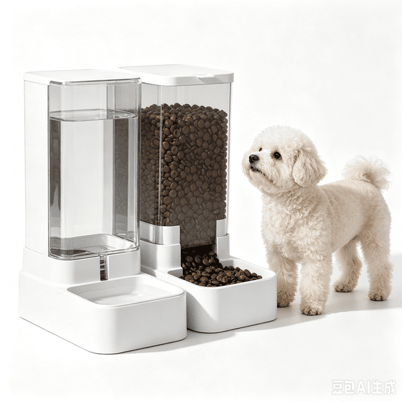 Pets Auto Feeder ,Food Feeder and Water Dispenser Set for Small & Medium Dogs Cats and Pets Animals