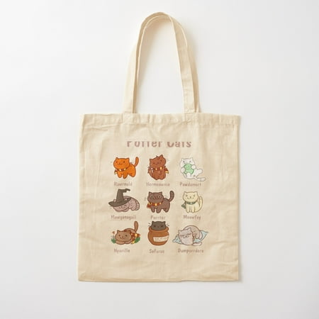 Potter Cats T-Shirt  Funny Gifts For Cat Lovers Tshirt Cotton Tote Bag Canvas Tote Bag  Family Gift For Mother  Her