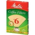 Melitta Natural Brown Cone Coffee Filters, Size 6, 40Ct