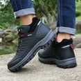 thumbnail image 5 of XIMIN Men's Athletic Boots Hiking Walking Boots Outdoor Waterproof Non-Slip High-Top Waterproof Work Boots Autumn Winter Trekking Snow Boots, 5 of 8