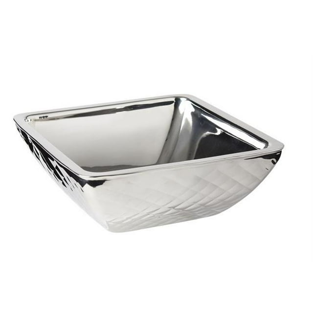 Bon Chef 9334DI 9.37 x 9.37 x 3.50 in. Square Diamond Cold Wave Bowl, 2 quart