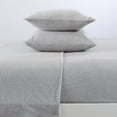 thumbnail image 3 of Great Bay Home Heathered Melange T-Shirt Jersey Knit Wrinkle Resistant Sheet Set  (California King, Light Grey), 3 of 7