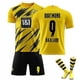 thumbnail image 1 of Kits de fútbol para niños Camiseta de fútbol Camiseta de entrenamiento Traje 21/22-20 21 Dortmund Home Haaland 9-Kids 22(120-130CM) BmatwkZeng Bmatwk Jersey, 1 of 2