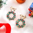 thumbnail image 3 of APSVO Christmas Earrings for Women Christmas Bow Wreath Women CZ Crystal Dangle Drop Earrings Christmas Xmas New Year Party Earrings Set Winter Holiday Christmas Jewelry Gift for Women, 3 of 6